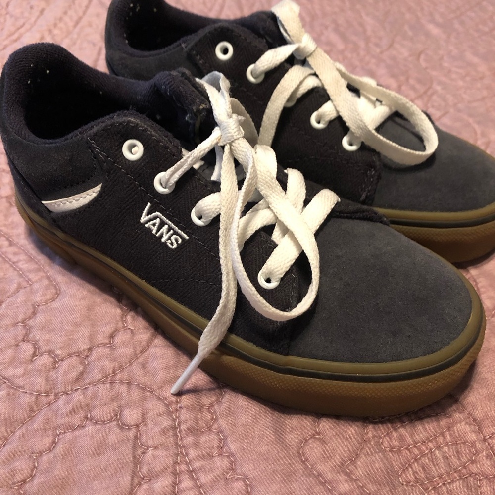 Vans White and Blue Sneakers Classic Skate Style